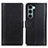 Leather Case Stands Flip Cover Holder N02P for Motorola Moto Edge S30 5G Black