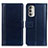 Leather Case Stands Flip Cover Holder N02P for Motorola Moto G Stylus (2022) 4G Blue
