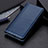 Leather Case Stands Flip Cover Holder N02P for Motorola Moto G10 Blue