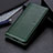 Leather Case Stands Flip Cover Holder N02P for Motorola Moto G10 Green