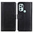 Leather Case Stands Flip Cover Holder N02P for Motorola Moto G60s Black