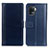 Leather Case Stands Flip Cover Holder N02P for Oppo A94 4G Blue