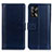 Leather Case Stands Flip Cover Holder N02P for Oppo A95 4G Blue