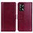 Leather Case Stands Flip Cover Holder N02P for Oppo A95 4G Red