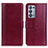 Leather Case Stands Flip Cover Holder N02P for Oppo Reno6 Pro 5G Red