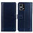 Leather Case Stands Flip Cover Holder N02P for Oppo Reno8 4G Blue