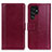 Leather Case Stands Flip Cover Holder N02P for Samsung Galaxy S21 Ultra 5G Red