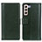 Leather Case Stands Flip Cover Holder N02P for Samsung Galaxy S23 Plus 5G Green