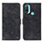 Leather Case Stands Flip Cover Holder N03P for Motorola Moto E40 Black