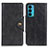 Leather Case Stands Flip Cover Holder N03P for Motorola Moto Edge 20 5G Black
