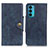 Leather Case Stands Flip Cover Holder N03P for Motorola Moto Edge 20 5G Blue