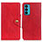 Leather Case Stands Flip Cover Holder N03P for Motorola Moto Edge 20 5G Red