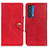 Leather Case Stands Flip Cover Holder N03P for Motorola Moto Edge (2021) 5G Red