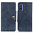 Leather Case Stands Flip Cover Holder N03P for Motorola Moto G Pure Blue