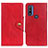 Leather Case Stands Flip Cover Holder N03P for Motorola Moto G Pure Red