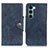 Leather Case Stands Flip Cover Holder N03P for Motorola Moto G200 5G Blue