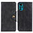 Leather Case Stands Flip Cover Holder N03P for Motorola Moto G22 Black