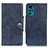 Leather Case Stands Flip Cover Holder N03P for Motorola Moto G22 Blue