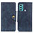 Leather Case Stands Flip Cover Holder N03P for Motorola Moto G40 Fusion Blue