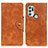 Leather Case Stands Flip Cover Holder N03P for Motorola Moto G60s