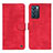 Leather Case Stands Flip Cover Holder N03P for Oppo Reno6 5G Red