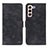 Leather Case Stands Flip Cover Holder N03P for Samsung Galaxy S23 Plus 5G Black