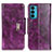 Leather Case Stands Flip Cover Holder N04P for Motorola Moto Edge 20 5G Purple