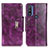 Leather Case Stands Flip Cover Holder N04P for Motorola Moto G Pure Purple