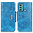 Leather Case Stands Flip Cover Holder N04P for Motorola Moto G40 Fusion Sky Blue