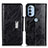Leather Case Stands Flip Cover Holder N04P for Motorola Moto G41
