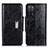 Leather Case Stands Flip Cover Holder N04P for Oppo A53s 5G Black