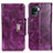 Leather Case Stands Flip Cover Holder N04P for Oppo A94 4G Purple