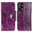 Leather Case Stands Flip Cover Holder N04P for Oppo A95 4G Purple