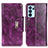 Leather Case Stands Flip Cover Holder N04P for Oppo Reno6 Pro 5G India Purple
