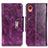 Leather Case Stands Flip Cover Holder N04P for Samsung Galaxy A22 5G SC-56B Purple