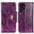 Leather Case Stands Flip Cover Holder N04P for Samsung Galaxy S23 Ultra 5G Purple
