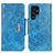 Leather Case Stands Flip Cover Holder N04P for Samsung Galaxy S23 Ultra 5G Sky Blue