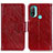 Leather Case Stands Flip Cover Holder N05P for Motorola Moto E20 Red