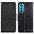 Leather Case Stands Flip Cover Holder N05P for Motorola Moto Edge 30 5G Black