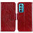 Leather Case Stands Flip Cover Holder N05P for Motorola Moto Edge 30 5G Red