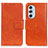 Leather Case Stands Flip Cover Holder N05P for Motorola Moto Edge 30 Pro 5G Orange
