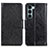 Leather Case Stands Flip Cover Holder N05P for Motorola Moto Edge S30 5G Black