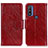 Leather Case Stands Flip Cover Holder N05P for Motorola Moto G Pure Red