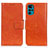 Leather Case Stands Flip Cover Holder N05P for Motorola Moto G22 Orange