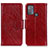Leather Case Stands Flip Cover Holder N05P for Motorola Moto G50 Red