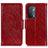 Leather Case Stands Flip Cover Holder N05P for OnePlus Nord N200 5G Red