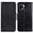 Leather Case Stands Flip Cover Holder N05P for Oppo A94 4G Black