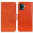 Leather Case Stands Flip Cover Holder N05P for Oppo A94 4G Orange