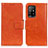 Leather Case Stands Flip Cover Holder N05P for Oppo Reno5 Z 5G Orange