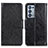 Leather Case Stands Flip Cover Holder N05P for Oppo Reno6 Pro 5G Black